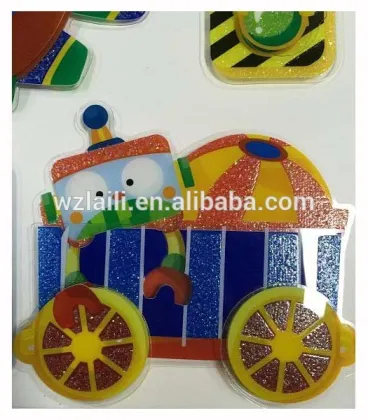 3d cartoon sticker,glitter cartoon car sticker
