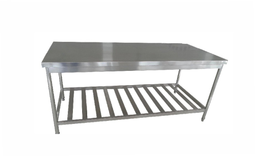 Meja aplikasi dapur stainless steel dengan batu