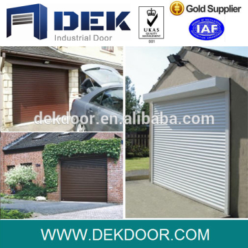 Double insulated roller door in brown powdercoat finish on garage