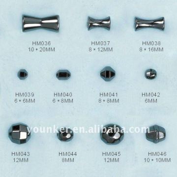 Round Faceted Shape Magnetic Hematite Beads
