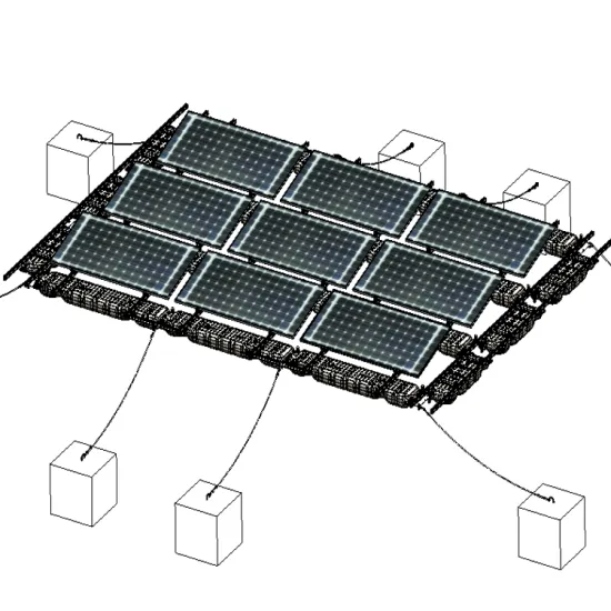 Floating Solar Power Plant Structure for PV Panels Mounting