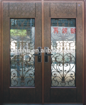 Metal entrance door for villa