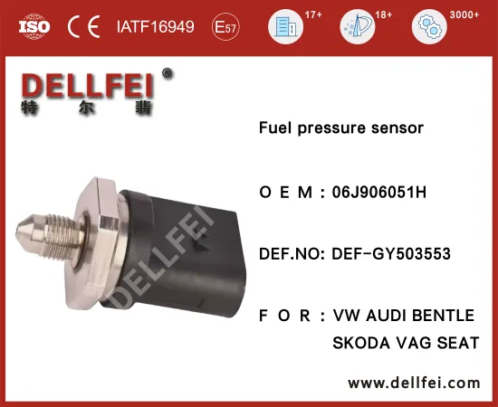 Fuel Rail Pressure Sensor 06J906051H for AUDI,BENTLE,SKODA,VAG,VW,SEAT