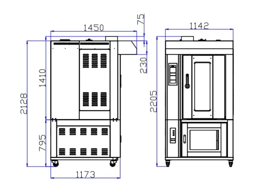 20trays 380V Combination Rotary Electric Oven with Bread Proofer