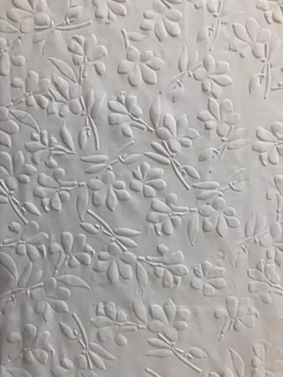 Polyester 3d emboss fabric in leaves design