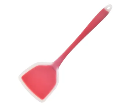 Silicone soup spoon semi-permeable silicone spoon long handle food grade silicone soup