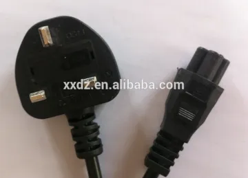 UK plug with IEC C5 connector