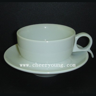 Porcelain Espresso Cup and Saucer (CY-P527)