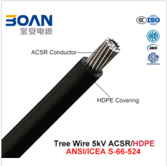 Tree Wire, Aerial Cable, 5 Kv, ACSR/HDPE (ANSI/ICEA S-66-524)