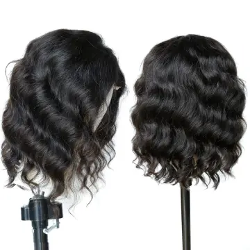 Uniky Short Loose Body Wave Wavy Lace Front Human Hair Wigs for Black Women Full Hd Frontal Wig Human Hair Ocean Wave Bob Wigs