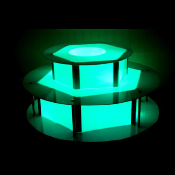 CHOCOLAZI ANT-8145L Auger 3 tiers commercial chocolate fountain Acrylis China LED illuminated chocolate fountain base