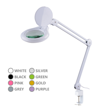 9003LED Dimmable Cosmetic Magnifying Lens Lamp - Clamp Desk Beauty Makeup Lamp with LED Magnifier