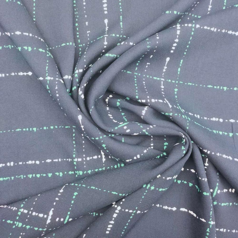 Sustainable viscose LenZing Rayon plain printed fabric