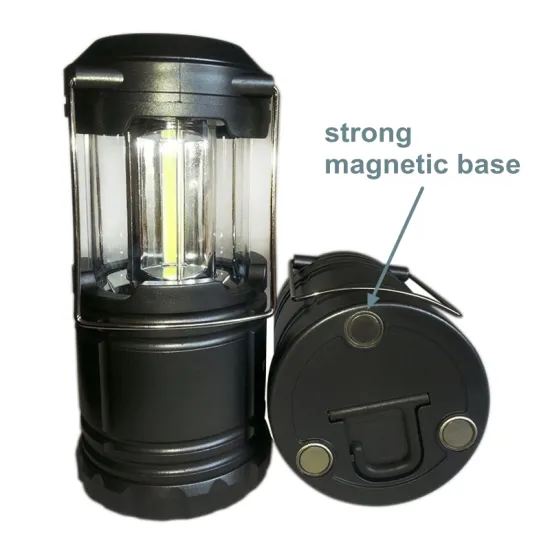 3 COB LED Camping lantern with magnet and hanging hook and folding functon