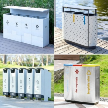 Stainless Steel Trash Bins for Street and Community