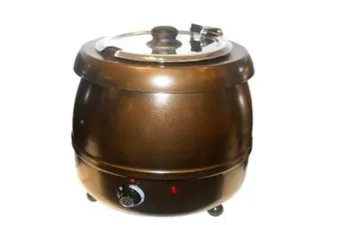 Cast Iron Black Soup Kettle 10l With Over-heating Protection For Kitchen At51588