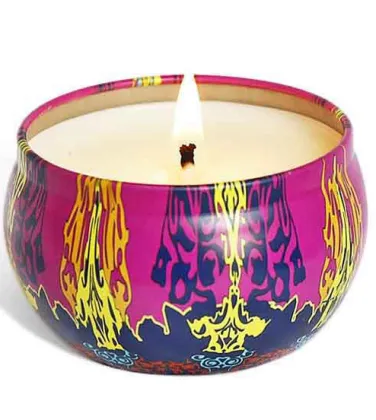 Soy wax tin candle gold candles