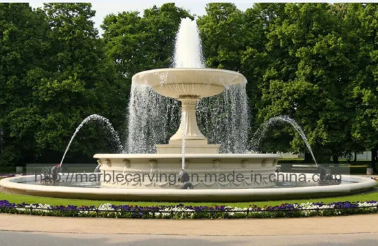 Large Fountain Carved in Sandstone for Public Park