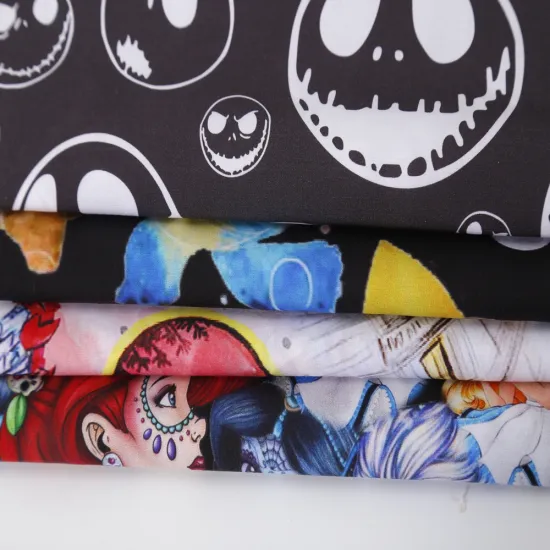 Hot Sale Customized Digital Printed Cotton Poplin Fabric for Dresses