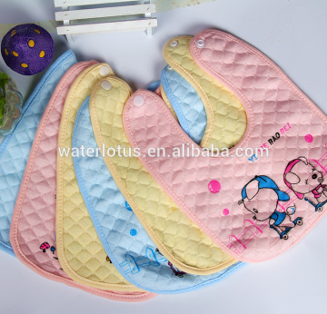 promotional gift cotton infant antifouling baby cloth bib with button