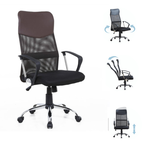 Silla de oficina de malla giratoria ergonómica