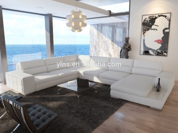 Guangdong German style leather sectional sofas