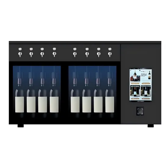 Commercial Smart Wine Dispenser with Digital Cooler and Payment Options