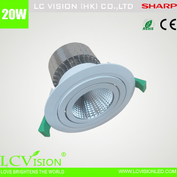 LED Lighting / 20W SHARP LED Down light / Adjustable / Dimming /1900lm