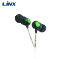 Earbud stereo in-ear earphone kabel kabel dikepang