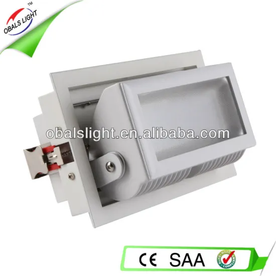 140 adjustable 38W rectangular recessed led spotlight, approved LM80 CE SAA