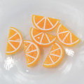 Simulé mignon Mini tranche d&#39;orange en forme de cabochon à dos plat fait main artisanat décor résines enfants jouet ornements entretoise