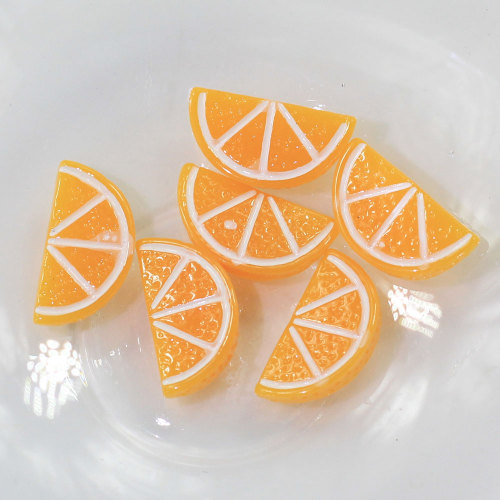 Gesimuleerde Leuke Mini Oranje Slice Vormige Plaksteen Cabochon Handgemaakte Craft decor Harsen Kinderen Speelgoed Ornamenten Spacer