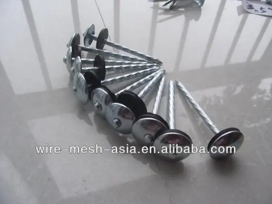 Hot sales! China factory supply high quality galvanized umbrella head roofing nails