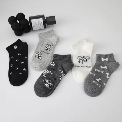 Comfortable Women's Elastic Cartoon Boat Socks