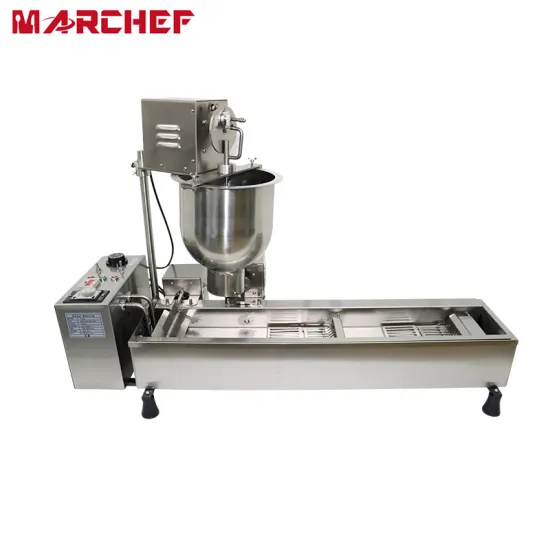 Stainless Steel Automatic Electric Donut Fryer Machine - Single Row Donut Making Equipment Producer