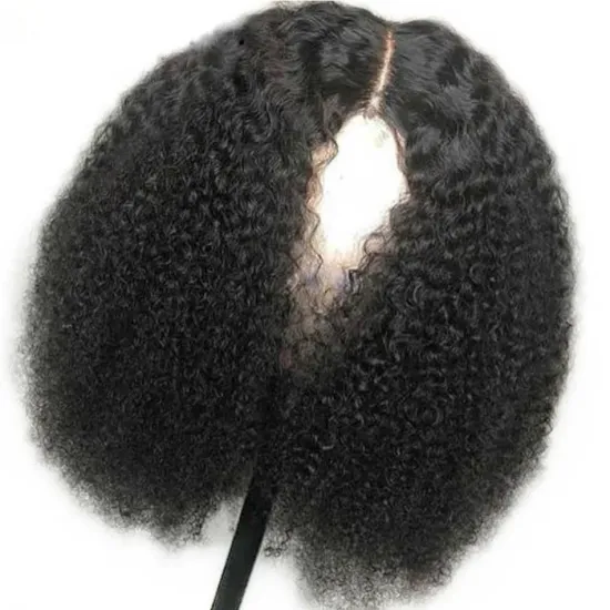 Human Hair Afro Wave Lace Front Wig Frontal Wig for Black Cuticle Aligned Brazilian 4C Natural Afro Kinky 360 Lace Women Short