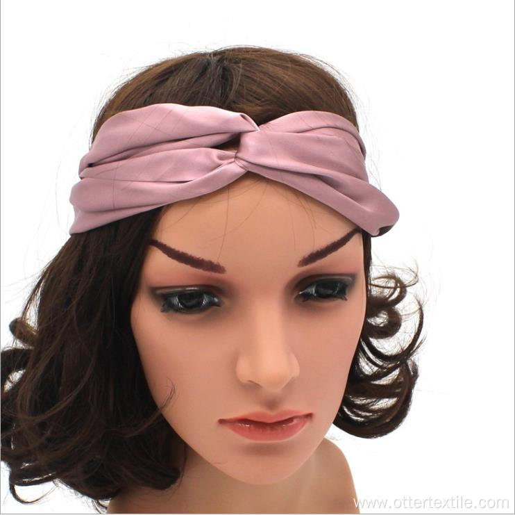 100% Silk Headband Elastic Twisted Head Hair Wrap