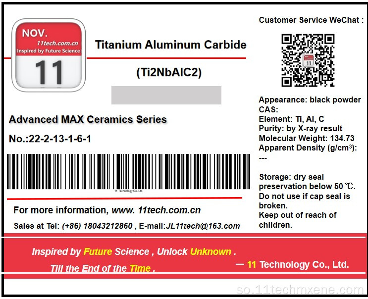 Superfine thantulum aluminium carbide Max ti2nbalc2 budada