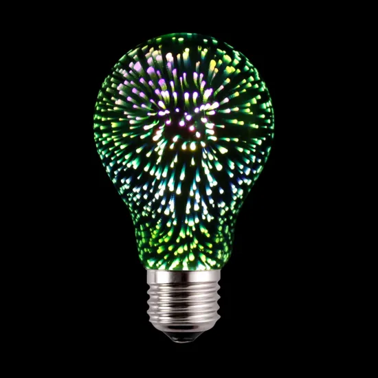 A60 E27 LED 3D Light Bulb Creative Colorful Lamp Fireworks Ball Light for Home Bar Cafe Party Wedding