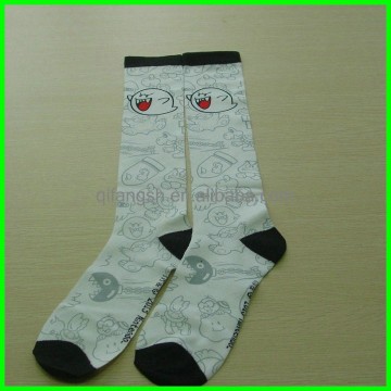 polyester printed knee high socks