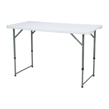 4ft Solid Height Adjustable Plastic Folding Table