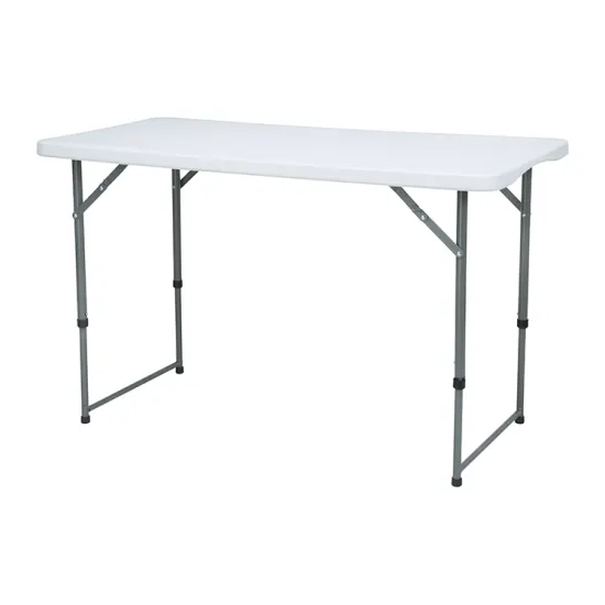 4ft Solid Height Adjustable Plastic Folding Table