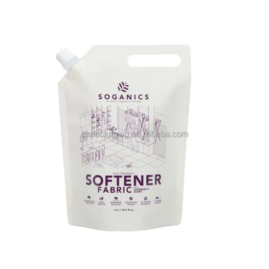 Custom Laundry Detergent Packaging Bags for 1.5L, 2L, 5L - Stand Up Spout Pouches