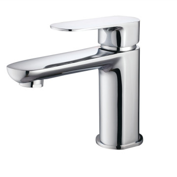 Solid Brass Single Lever Metered Washbasin Faucet with Ceramic Disk