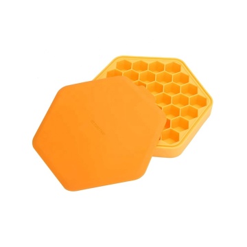 37-Grid Bee Honeycomb Ice Cube Tray for DIY Beeswax Projects