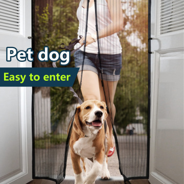 DIY Magnetic curtain hanging screen door