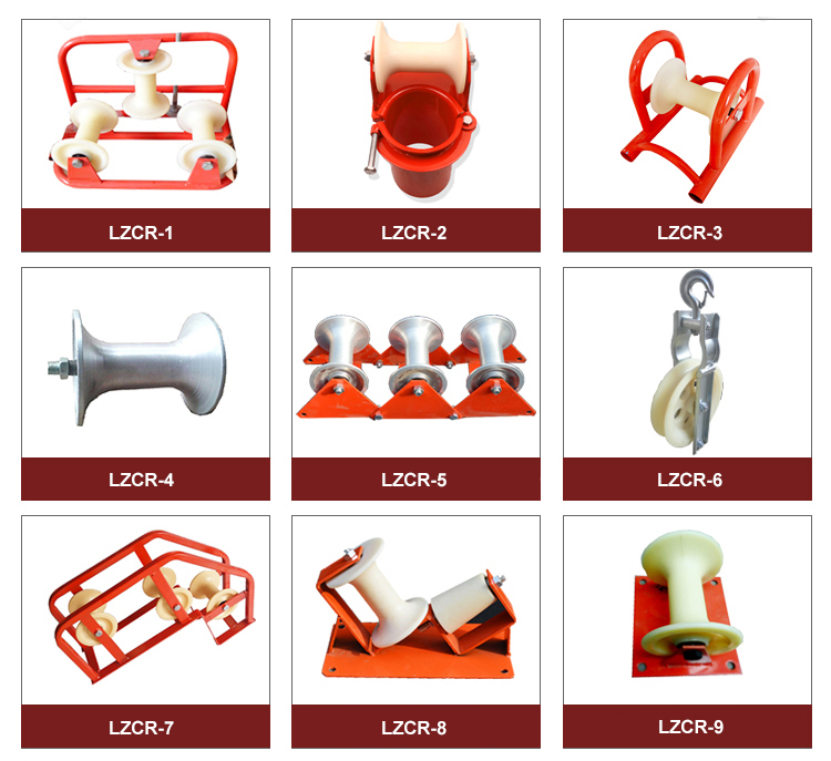 different types of cable roller