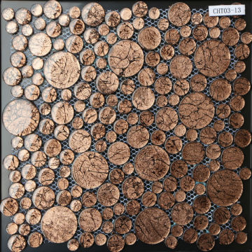 Round Back Splash Crystal Glass Mosaic CHT03-13