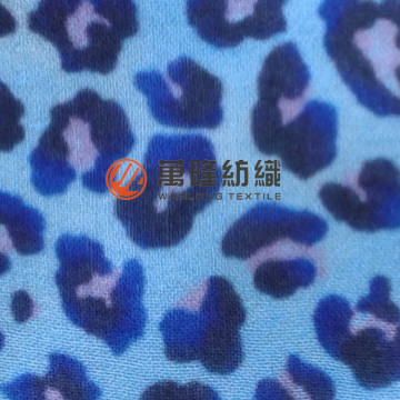 Wool Peach Chiffon Leopard Fabric for Woman Dress