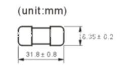 FBGTF1051-1 glass tube fuse